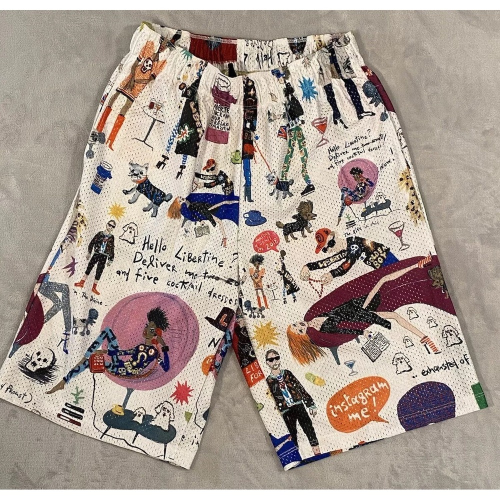 Libertine 2017 Designer Shorts Mens Medium‎ Graffiti Skater Streetwear Graphic